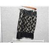Image 2 : LADIES SKIRT - USED - LE CHATEAU - BLACK - LACE OVERLAY AND PLEATES ON BOTTOM - SIZE 3/4