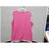 Image 2 : T-SHIRT - LADIES - SIGNATURES - PINK - LARGE - WHITE V-NECK