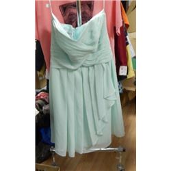 SZ 12 DAVIDS BRIDAL LT MINT COCKTAIL DRESS