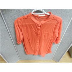 BUTTONED CORAL TOP - ARDENE - SIZE LARGE