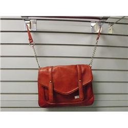 Red with blue/white stripe inside purse