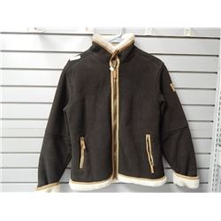 Dark brown fleece zippered jacket