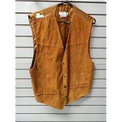Tan suede men's vest
