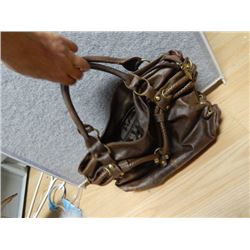 PURSE - BROWN - NEW - BRAIDED ALL AROUND