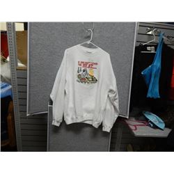 SWEAT SHIRT - UNISEX - WHITE "STAY OUT OF THE KITCHEN - LARGE