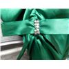 Image 3 : COCKTAIL DRESS - JESSICA - EMERALD COLOR - RHINESTONE BOE - GATHERED - NEVER WORN - LIKE NEW - SZ 12