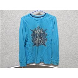 SHIRT CHILDREN - (NO TAG) - BLUE "VICTORY" LION CREST - SIZE (NO TAG) L