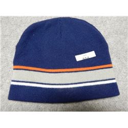 TOQUE - (NO TAG) - NAVY BLUE WITH GRAY/WHITE/ORANGE STRIP - SIZE (NO TAG)