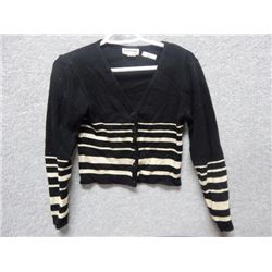 SWEATER WOMANS - WRAPPER - BLACK AND BROWN SWEATER - SIZE S