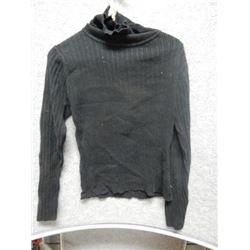 SWEATER WOMANS - PETITE - BLACK TURTLE NECK SWEATER - SIZE S