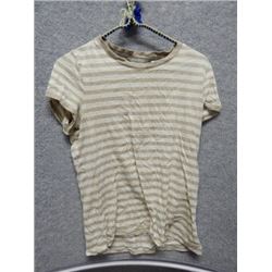 SHIRT WOMANS - TOMMY BAHAMA - WHITE AND BROWN STRIPPED SHIRT - SIZE M