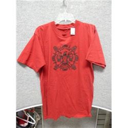 SHIRT MENS - (NO TAG) - RED NATIVE ART - SIZE (NO TAG)