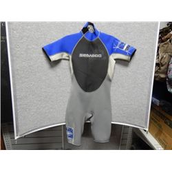 WET SUIT - CHILDREN - BLUE AND GRAY - SIZE 12