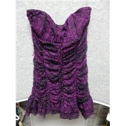 DRESS WOMANS - NIKIBIKI - PURPLE LACE BLACK DRESS - SIZE M