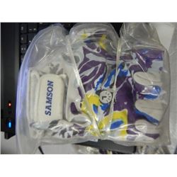 GLOVES - PR OF COLOURED SAMSON GLOVES - L