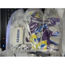 GLOVES - PR OF COLOURED SAMSON GLOVES - L