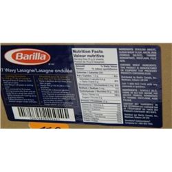 10 LB. BOX OF BARILLA LASAGNA NOODLES - 397 WAVY - BB JAN 2017