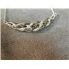 Image 1 : NECKLACE - BLACK DIAMOND TWIST DESIGN NECKLACE - 10 DIAMONDS IN STERLING SILVER SETTING - INCLUDES C