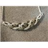 Image 2 : NECKLACE - BLACK DIAMOND TWIST DESIGN NECKLACE - 10 DIAMONDS IN STERLING SILVER SETTING - INCLUDES C