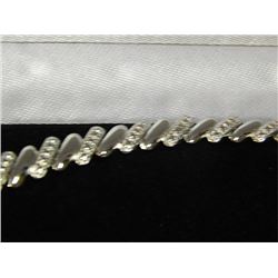 BRACLET - SAN MARCO DESIGN BRACLET SET WITH DIAMONDS IN STERLING SILVER SETTING - RETAIL ~$300