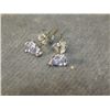 Image 1 : EARRINGS - TOTAL 1CT PEAR CUT TANZANITE SET IN STERLING SILVER - RETAIL ~$200