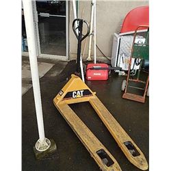 PALLET JACK - bent fork - as-is no warranty or guarantee