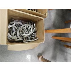 BOX OF USED HORSE SHOES - ALUMINUM