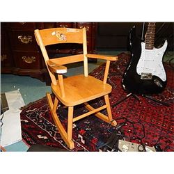 VINTAGE MAPLE ROCKING CHAIR - 1950'S - CHILD SIZE