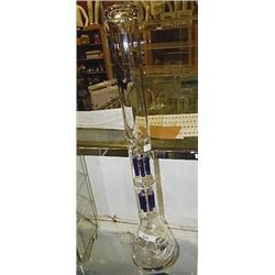NEW GLASS BONG - 18" TALL - DOUBLE BUBBLER