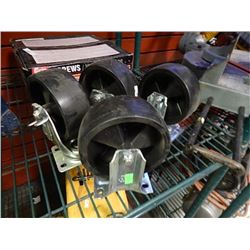 INDUSTRIAL CASTERS - NEW - 4 TTL