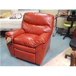 NEW LEATHER ROCKER RCLINER - RED