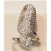 Image 2 : STERLING SILVER CUBIC ZIRCONIA NAIL RING