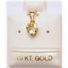 Image 1 : 10K GOLD CITRINE HEART-SHAPED PENDANT