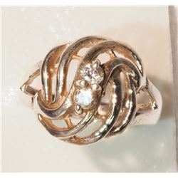 STERLING SILVER CUBIC ZIRCONIA RING