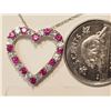 Image 2 : STERLING SILVER 'HEART SHAPE' CREATED RUBY