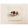 Image 1 : STERLING SILVER GARNET RING