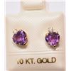 Image 1 : 10K GOLD AMETHYST & CUBIC ZIRCONIA HEART-SHAPED