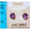 Image 2 : 10K GOLD AMETHYST & CUBIC ZIRCONIA HEART-SHAPED