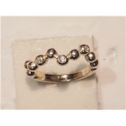 STERLING SILVER CUBIC ZIRCONIA RING