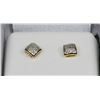 Image 1 : STERLING SILVER GOLD PLATED DIAMOND EARRINGS