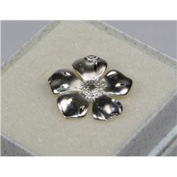 STERLING SILVER FLOWER PENDANT