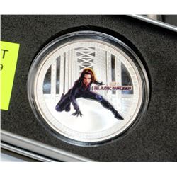 MARVEL "BLACK WIDOW" SILVER COLLECTIBLE COIN IN