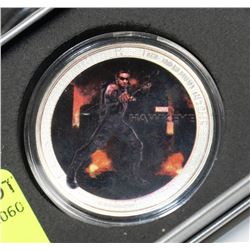 MARVEL "HAWKEYE" SILVER COLLECTIBLE COIN IN CASE