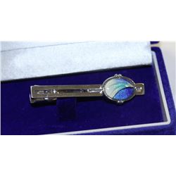 BLUE DESIGN TIE CLIP