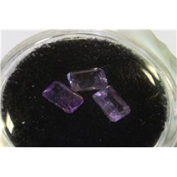 3PC AMETHYST STONES