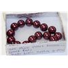 Image 1 : SEASHELL PEARL BRACELET - DARK RED