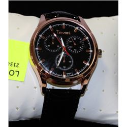 TEUNAY MENS WATCH WITH BLACK STRAP