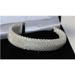 HEAVY SILVER WOMENS SPRING BRACELET