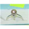 Image 1 : .925 SILVER FRESH WATER PEARL RING - SIZE 8.5