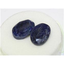 NATURAL BLUE SAPPHIRE - 2 PIECES 32CT